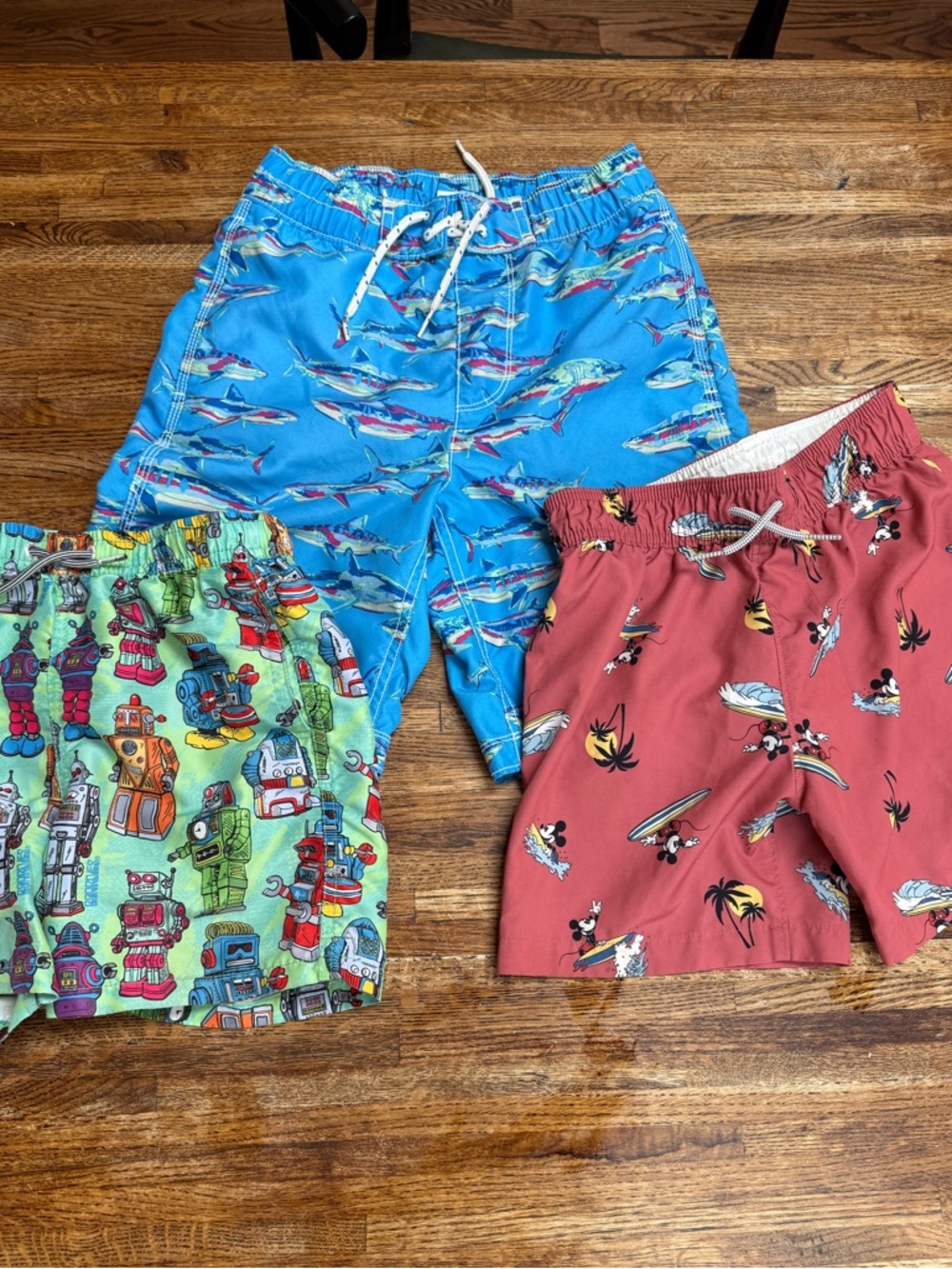 Lot of 3 boys board shorts with liners size 7/8